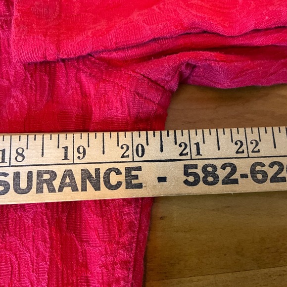 Additions by CHICOS Red Textured Button Front Shirt Jacket Top Size 1 - Picture 6 of 7